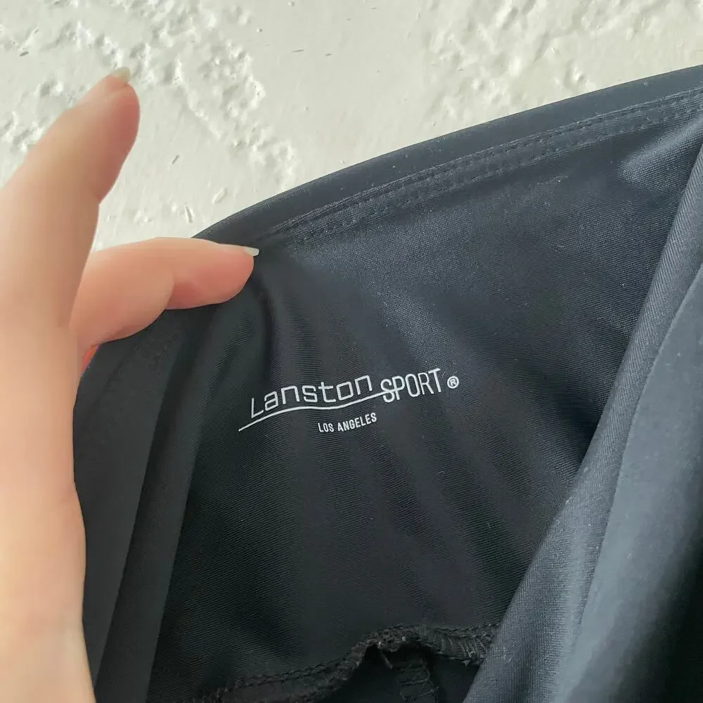 Lanston Sport Black Ruched Leggings Athleisure Workout Athletic Size Small - Picture 5 of 7